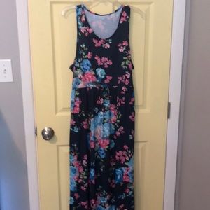 Blue Floral Maxi Dress